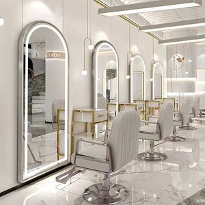 Estación de Espejo LED de Lujo para Salón, Espejo Arqueado Retroiluminado con Estaciones de Peinado para Peluquerías - Product Image 5