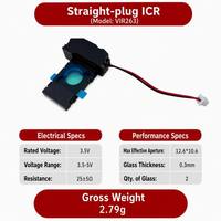Module de capteur de particules PM2.5 compact VIR263 avec connecteur droit ICR pour la détection de poussière et la surveillance laser 3.5V 1M Cycles