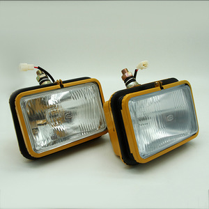 Faros Delanteros Cuadrados H3 de 12V para Excavadora Bobcat, Luces de Repuesto para Maquinaria de Construcción - Product Image 1