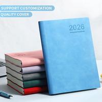 Agenda Anual 2026 de Cuero PU, Planificador de Negocios A5 con Logotipo Personalizado para Uso en Oficina y Kit de Diario para Regalo