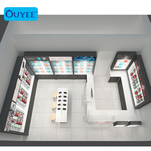 Thanh Lịch Chất Lượng Cao Điện Thoại Di Động Hiển Thị Tủ, Gỗ Cửa Hàng Điện Thoại Truy Cập Để Bán - Product Image 1