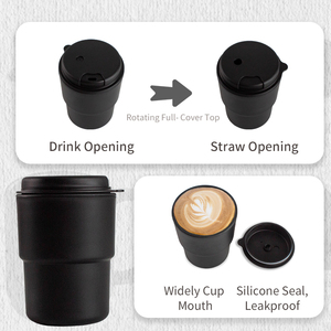 Многоразовые чашки для эспрессо кофейные кружки с крышками из полипропилена термостойкие для американских горячих или холодных раковин - Product Image 5