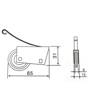 Chất Lượng Cao Nhiều Chức Năng Bền Cửa Trượt Tủ Quần Áo Bánh Xe Tủ Con Lăn Cửa Phần Cứng Cho Tủ Quần Áo - Product Image 6