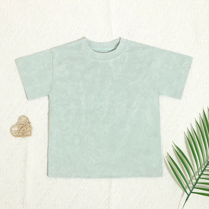 New Arrival Cotton Baby Clothing Knitted O-Neck Kids Wear Comfortable Casual Short Sleeved Children Girls T-shirt