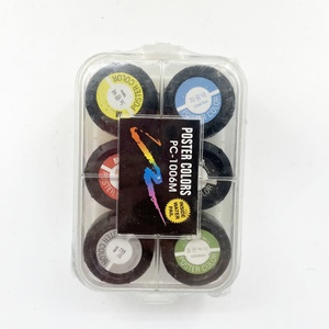 6 Colors Available Plastic Box Package Non-toxic Poster Colour for School Children <b>Drawing</b> - Product Image 2