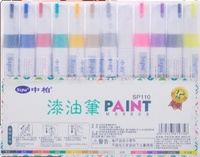 Marqueur textile à séchage rapide en acier industriel, pointe extra fine, jaune vert lime, peinture permanente à l'huile pour papier