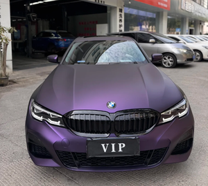 Pellicola TPU per Wrapping Auto, Autoriparante, Cambio Colore Viola Pinot <span class=keywords><strong>Noir</strong></span>, Pellicola di Lusso per Auto con Adesivo Integrato - Product Image 2