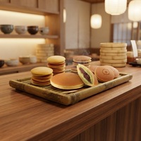 Nouvelle ligne de production de gâteaux dorés entièrement automatique, électrique, en acier inoxydable, 3000 pièces/h, 380V, pour boulangerie Dorayaki