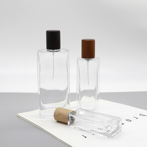 Flacon de parfum en verre pulvérisé à l'air comprimé de 50 ml, emballage de luxe personnalisé en gros avec étiquette adhésive - Product Image 2