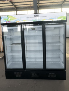 Refrigerador Comercial Vertical de 3 Puertas para Exhibición de Bebidas en Supermercados, Vitrina Refrigerada con Puerta Corredera de Rebote - Product Image 2