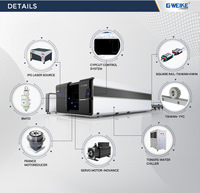 Machine de découpe laser à fibre pour tôle métallique 6025 6000w avec double table 6000*2500mm