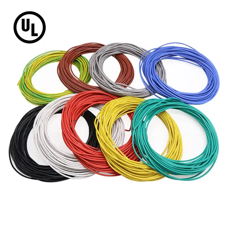 Factory PVC Insulated Electrical Wire Hook Up Wires 22 24 26 28 30 Awg UL 1007 Wire for Electrical Equipment