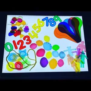 Монтессори, сенсорная игра, яркая светодиодная панель, большой свет, стол, акриловая доска, игрушка для детей, игрушки для рисования и дома - Product Image 3