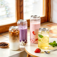Boîte en plastique avec logo personnalisé et couvercle facile à ouvrir en PET pour conteneur personnalisé 500ml 1000ml 200ml 250ml 700ml 300ml 400ml 150ml 350ml 16oz