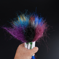 WIFREO Matériaux de montage de mouches, Soie holographique laser flash, Fibre en mèche pour la décoration artisanale des ailes de leurres DIY, Holo Wing N` Flash