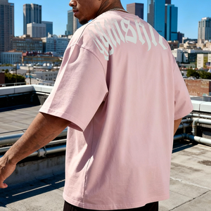 T-shirt uni surdimensionné en gros pour hommes, t-shirts personnalisés en vrac pour hommes, t-shirts grande taille pour hommes, streetwear surdimensionné pour hommes, t-shirt de sport pour hommes - Product Image 1