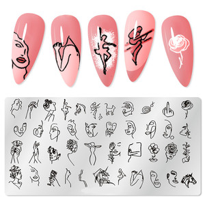 Kits d'outils <span class=keywords><strong>de</strong></span> plaque d'estampage d'<span class=keywords><strong>ongles</strong></span> en acier inoxydable populaires européens Accessoires d'<span class=keywords><strong>ongles</strong></span> essentiels - Product Image 2