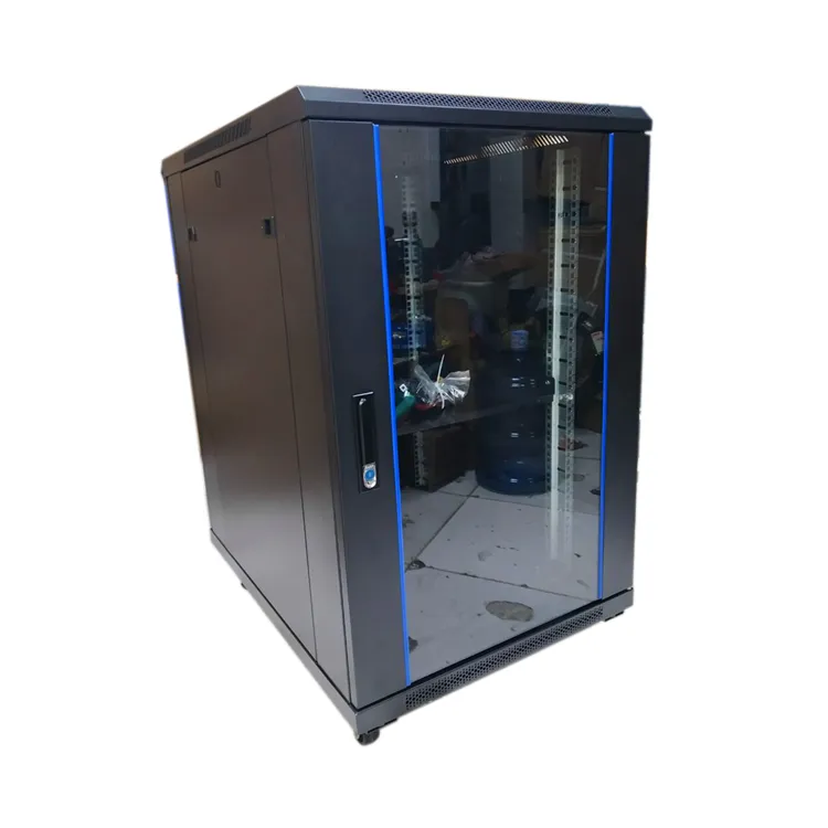 19'' DDF Waterproof Assembled 600mm 800mm Office Computer Server Rack 18U Network Cabinet with Fan