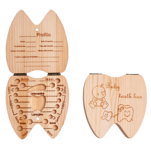 Boîte à dents de lait en bois à <span class=keywords><strong>prix</strong></span> d'usine, boîte de conservation pour cordon ombilical et cheveux, souvenir de bébé, cadeau - Product Image 5