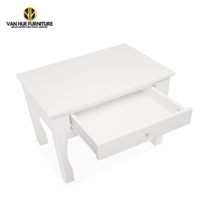 Services OEM et ODM, table de chevet moderne minimaliste en bois avec 1 tiroir, finition blanche pour chambre d'enfant - Product Image 5