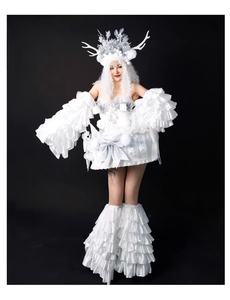 Costume da Spettacolo per Adulti con Luci LED a Forma di Fiocco di Neve per Ballerine di Nightclub, Cantanti DS, Performance Natalizie - Product Image 3