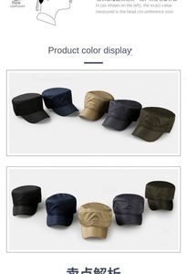 <b>Summer</b> Breathable <b>Flat</b> Top Mesh Fabric Sun Hat Men Outdoor Daily Dress Cadet <b>Cap</b> for Men - Product Image 2