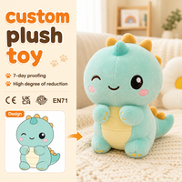 Fabricant de peluches personnalisées en forme de dinosaure de dessin animé, jouet en peluche sur mesure, rembourrage en coton PP, doublure en maille, pas de quantité minimale de commande