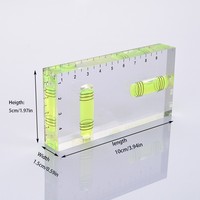 Règle de niveau portative de mini taille transparente acrylique de niveau à bulle pour l'usage domestique
