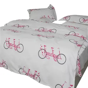 Four-Piece Bed Sheets Printed Duvet Cover Set Quilt Cotton Bedding Set