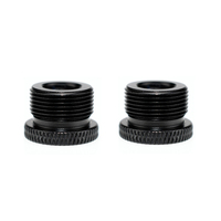 Kit d'adaptateurs de support de microphone en alliage d'aluminium noir oxydé, 4 pièces, filetage 5/8 à 3/8 et 1/4 à 5/8 pouces