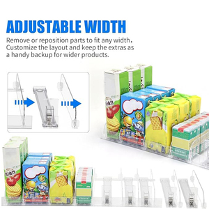 Séparateur d'étagère de pharmacie de vente au détail transparent de 200 mm de longueur, séparateur d'étagère de supermarché commercial en plastique réglable pour entrepôt - Product Image 6