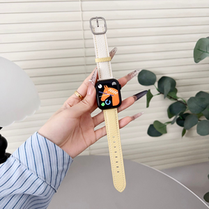 Correa de reloj de cuero genuino con textura de lichi personalizada al por mayor Win-Win, hebilla cuadrada, banda <span class=keywords><strong>para</strong></span> reloj inteligente compatible con <span class=keywords><strong>Apple</strong></span> <span class=keywords><strong>Watch</strong></span> Series 11 10 9 - Product Image 6