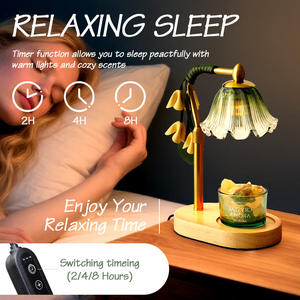 Lampe chauffe-cire électrique LANJO en métal, nouveau modèle, design vintage, avec variateur d'intensité pour l'aromathérapie - Product Image 4