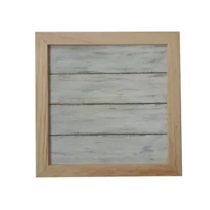 Wood Decorations Wood Wall Plaque Wood frame white wash board DIY Decoration Base