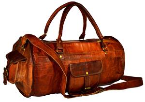 Fabricante hecho a mano de cuero genuino Duffle bolsa de viaje de moda durante la noche FIN DE SEMANA cabina equipaje gimnasio deportes bolsa de cuero - Product Image 4