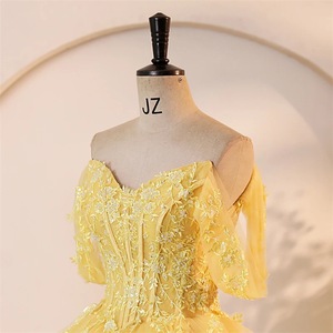 Nuevo Vestido Elegante para Actuación Individual en Conciertos Anuales de Empresa, Vestido de Noche para Anfitriona, Vestido para Examen de Canto, Vestido Pong de Hilo Colorido - Product Image 5