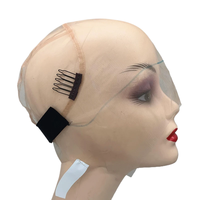 En gros Filet à cheveux Full Lace HD avec sangles réglables, bandes extra élastiques, peigne, outils de ventilation et de nouage pour extensions capillaires en polyester