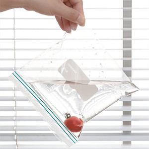 Biodegradable <b>Plastic</b> Double Zipper Food Flat Freezer Bag Fruit Vegetable <b>Storage</b> Bags - Product Image 4