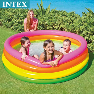 <span class=keywords><strong>Piscine</strong></span> gonflable pour bébé Intex 57104 Fluorescent 3 anneaux pliables B02 PCP avec accessoires en PVC 63L pour jeux aquatiques - Product Image 4