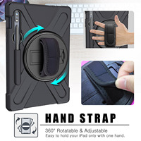 360 rotasyon Kickstand kalem yuvası sağlam evrensel Tablet kılıfı Samsung Galaxy Tab S7 S8 Tablet kılıf için 11 inç T870