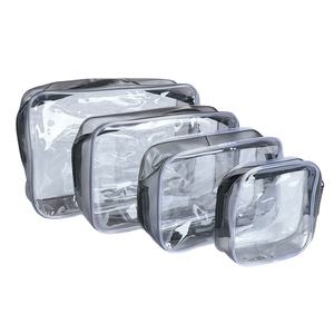 Sac de maquillage de voyage à fermeture éclair en PVC transparent personnalisé étui de maquillage étanche à motif de bonbons couleur et taille personnalisées à la mode - Product Image 1