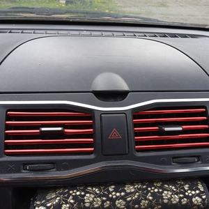 10 pièces bande décorative de sortie d'air de climatisation de voiture, bande de pince à maille en forme de U galvanoplastie bande lumineuse couleur chromée - Product Image 3