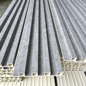 Современные 3D-панели WPC с рифленой поверхностью и цветочным узором, влагостойкие, для внутренней и наружной отделки стен в отелях, кухнях, спортзалах - Product Image 5