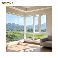 Ventana Panorámica de Aluminio para Piso, Estilo Moderno, para Villa Norteamericana