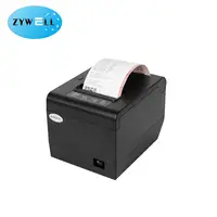 ZYWELL-Impresora térmica de recibos, dispositivo de impresión de 3 pulgadas, USB + LAN, 80mm, ZY808