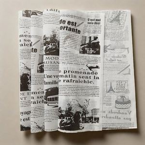 Papier d'emballage pour hamburgers personnalisé de haute qualité, impression sur papier résistant à la graisse, papier alimentaire ciré de qualité alimentaire pour sandwichs - Product Image 1