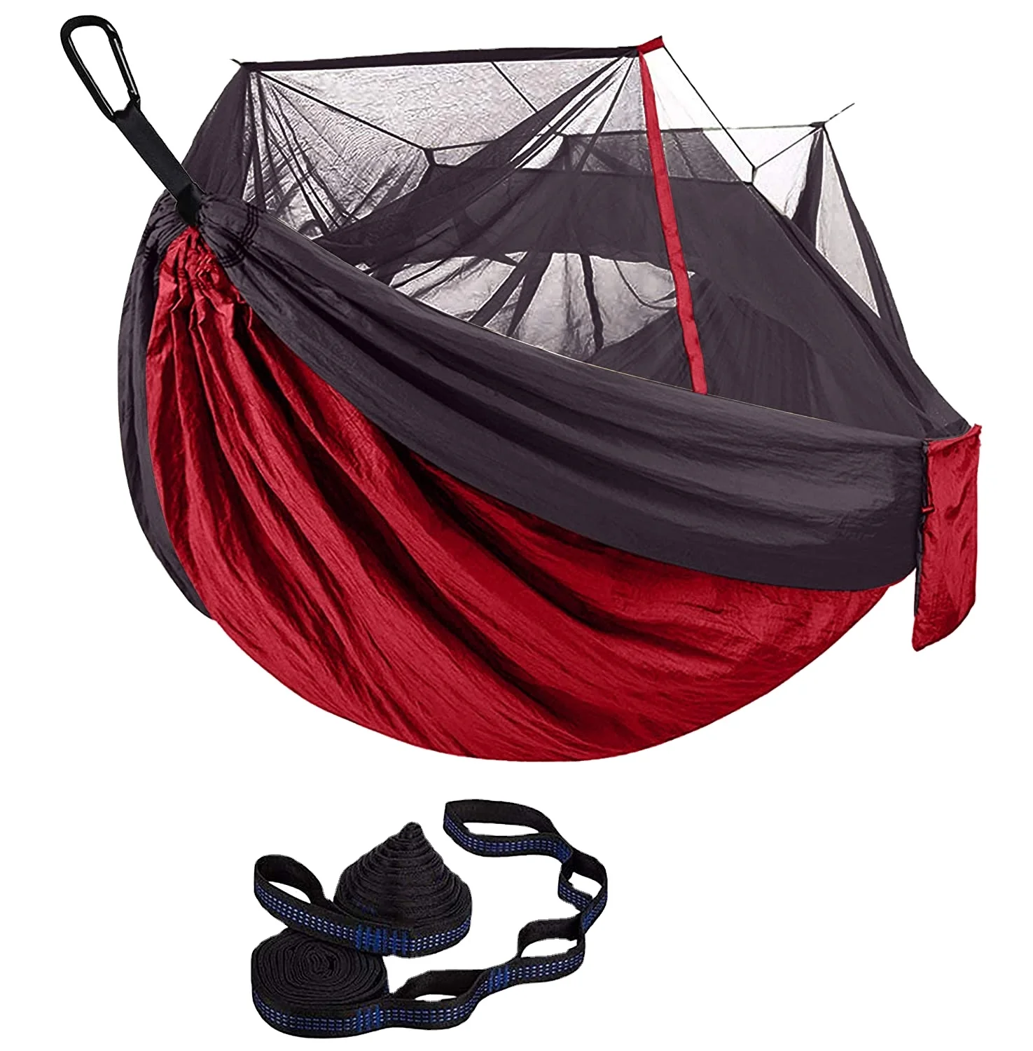 Woqi high quality nylon mesh hammock outdoor camping hammock with mosquito net travel