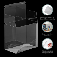 Caja Protectora Plegable de PVC Transparente de 0.5mm Resistente a los Rayos UV para Cartas Coleccionables TCG MTG, a Prueba de Polvo