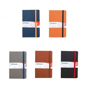 Organiseur/Agenda A5 personnalisable en cuir PU épais, couverture rigide, reliure cousue, esthétique soignée, 80 feuilles imprimées, design simple - Product Image 3