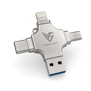 Lector de Tarjetas para Teléfono Móvil Cuatro en Uno de Aluminio y Adaptador OTG de Alta Velocidad y Convertidor de Memoria TF con 1 Año de Garantía - Venta al por Mayor de Fábrica - Product Image 5